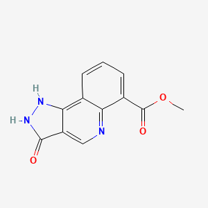 molecular formula C12H9N3O3 B7842868 methyl 3-oxo-2,3-dihydro-1H-pyrazolo[4,3-c]quinoline-6-carboxylate 