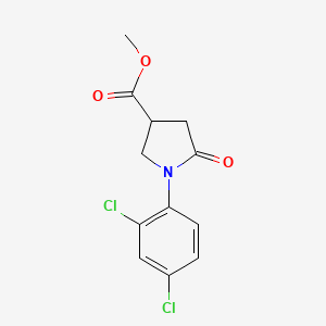 molecular formula C12H11Cl2NO3 B7842904 1-(2,4-Dichloro-phenyl)-5-oxo-pyrrolidine-3-carboxylic acid methyl ester 