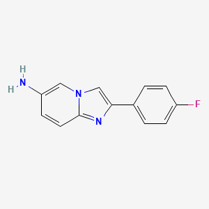 molecular formula C13H10FN3 B7842925 2-(4-Fluorophenyl)imidazo[1,2-a]pyridin-6-amine 