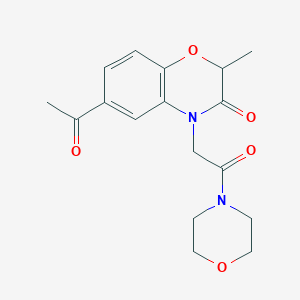 molecular formula C17H20N2O5 B7842952 6-Acetyl-2-methyl-4-(2-morpholin-4-yl-2-oxoethyl)-1,4-benzoxazin-3-one 
