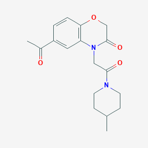 6-Acetyl-4-[2-(4-methylpiperidin-1-yl)-2-oxoethyl]-1,4-benzoxazin-3-one