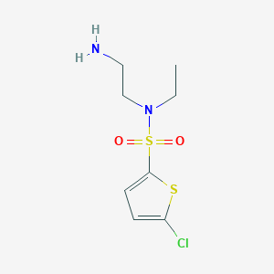 molecular formula C8H13ClN2O2S2 B7842991 N-(2-aminoethyl)-5-chloro-N-ethylthiophene-2-sulfonamide 