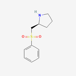 molecular formula C11H15NO2S B7842999 (S)-2-((phenylsulfonyl)methyl)pyrrolidine 