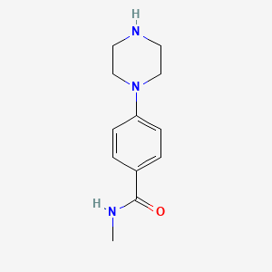 molecular formula C12H17N3O B7843034 N-methyl-4-(piperazin-1-yl)benzamide 