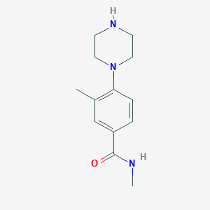 molecular formula C13H19N3O B7843038 3,N-Dimethyl-4-piperazin-1-yl-benzamide 