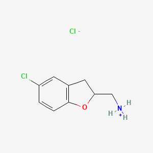 molecular formula C9H11Cl2NO B7843044 2,3-Dihydro-5-chloro-2-benzofuranmethylamine hydrochloride 