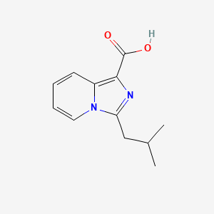 molecular formula C12H14N2O2 B7843046 3-(2-甲基丙基)咪唑并[1,5-a]吡啶-1-羧酸 CAS No. 924646-10-6