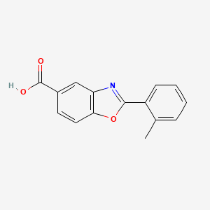 molecular formula C15H11NO3 B7843067 2-(2-Methylphenyl)-1,3-benzoxazole-5-carboxylic acid 