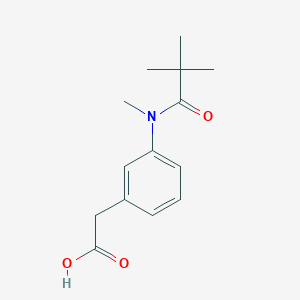 molecular formula C14H19NO3 B7843079 2-[3-(N,2,2-trimethylpropanamido)phenyl]aceticacid 