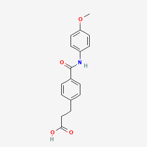 molecular formula C17H17NO4 B7843085 3-{4-[(4-Methoxyphenyl)carbamoyl]phenyl}propanoicacid 