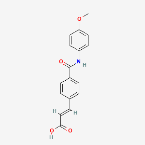 molecular formula C17H15NO4 B7843087 (2E)-3-{4-[(4-methoxyphenyl)carbamoyl]phenyl}prop-2-enoic acid 