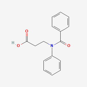 molecular formula C16H15NO3 B7843090 3-(N,1-diphenylformamido)propanoic acid 