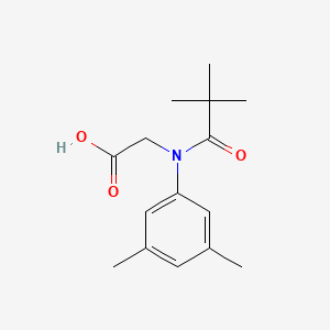 molecular formula C15H21NO3 B7843093 2-[N-(3,5-dimethylphenyl)-2,2-dimethylpropanamido]acetic acid 