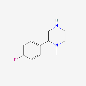 molecular formula C11H15FN2 B7843115 2-(4-Fluorophenyl)-1-methylpiperazine 
