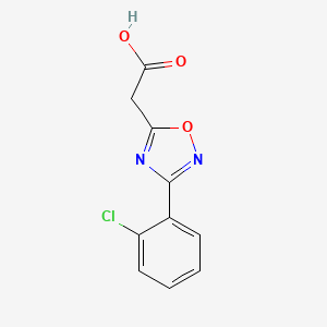 molecular formula C10H7ClN2O3 B7843117 2-[3-(2-Chlorophenyl)-1,2,4-oxadiazol-5-yl]acetic acid 