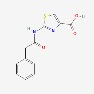 molecular formula C12H10N2O3S B7843152 2-(2-Phenylacetamido)-1,3-thiazole-4-carboxylicacid 