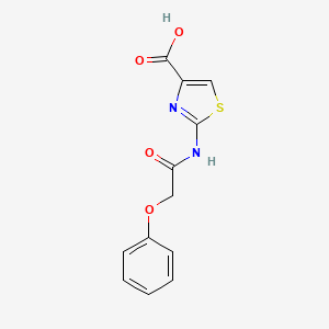 molecular formula C12H10N2O4S B7843167 2-(2-Phenoxyacetamido)-1,3-thiazole-4-carboxylicacid 