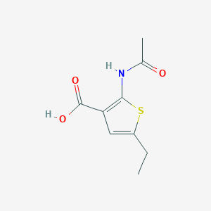 molecular formula C9H11NO3S B7843174 2-Acetamido-5-ethylthiophene-3-carboxylic acid 