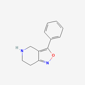 molecular formula C12H12N2O B7843230 3-Phenyl-4,5,6,7-tetrahydroisoxazolo[4,3-C]pyridine 