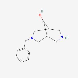 molecular formula C14H20N2O B7843232 3-Benzyl-3,7-diaza-bicyclo[3.3.1]nonan-9-OL 