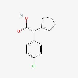 molecular formula C13H15ClO2 B7843275 2-(4-Chlorophenyl)-2-cyclopentylacetic acid 