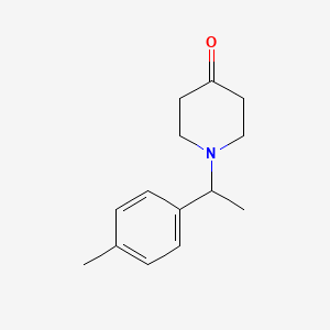 molecular formula C14H19NO B7843276 1-(1-(p-Tolyl)ethyl)piperidin-4-one 