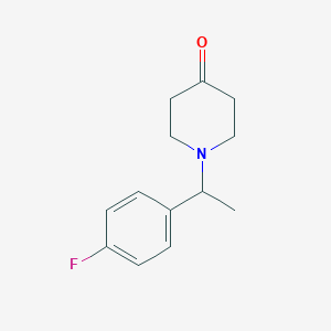 molecular formula C13H16FNO B7843280 1-(1-(4-Fluorophenyl)ethyl)piperidin-4-one 