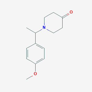 molecular formula C14H19NO2 B7843286 1-(1-(4-Methoxyphenyl)ethyl)piperidin-4-one 