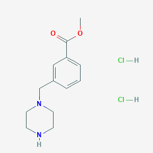 molecular formula C13H20Cl2N2O2 B7843311 Methyl 3-(piperazin-1-ylmethyl)benzoate;dihydrochloride 