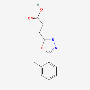 molecular formula C12H12N2O3 B7843349 3-(5-o-Tolyl-1,3,4-oxadiazol-2-yl)propanoic acid 