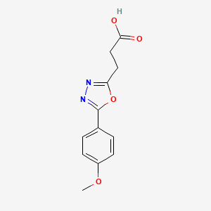 molecular formula C12H12N2O4 B7843364 3-(5-(4-Methoxyphenyl)-1,3,4-oxadiazol-2-yl)propanoic acid 