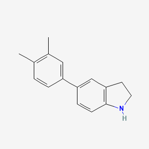 molecular formula C16H17N B7843381 5-(3,4-dimethylphenyl)-2,3-dihydro-1H-indole 