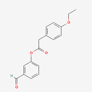 molecular formula C17H16O4 B7843427 3-Formylphenyl 2-(4-ethoxyphenyl)acetate 