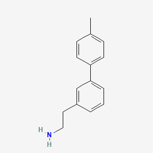 molecular formula C15H17N B7843505 2-[3-(4-Methylphenyl)phenyl]ethan-1-amine 