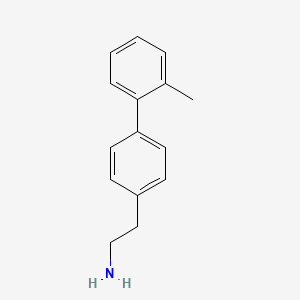 molecular formula C15H17N B7843512 2-[4-(2-Methylphenyl)phenyl]ethan-1-amine 