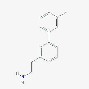 molecular formula C15H17N B7843519 2-[3-(3-Methylphenyl)phenyl]ethan-1-amine 