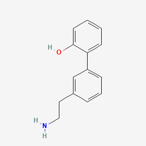 molecular formula C14H15NO B7843528 2-[3-(2-Aminoethyl)phenyl]phenol 