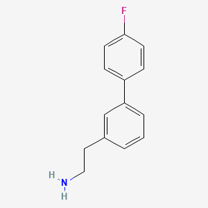molecular formula C14H14FN B7843536 2-[3-(4-Fluorophenyl)phenyl]ethan-1-amine 