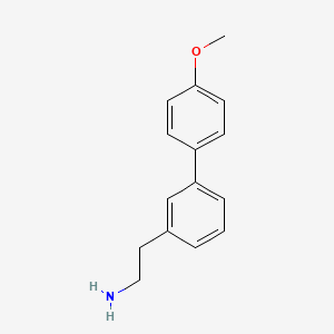 molecular formula C15H17NO B7843550 2-[3-(4-Methoxyphenyl)phenyl]ethan-1-amine 