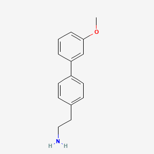 molecular formula C15H17NO B7843561 2-[4-(3-Methoxyphenyl)phenyl]ethylamine 