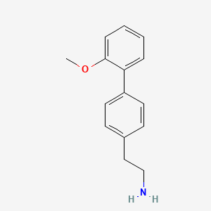 molecular formula C15H17NO B7843575 2-(2'-Methoxy-[1,1'-biphenyl]-4-yl)ethanamine 