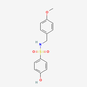molecular formula C14H15NO4S B7843590 4-hydroxy-N-[(4-methoxyphenyl)methyl]benzene-1-sulfonamide 