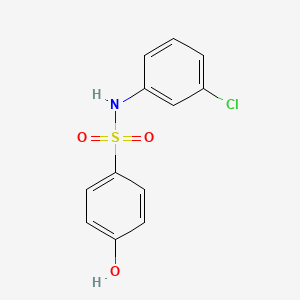 molecular formula C12H10ClNO3S B7843600 N-(3-Chlorophenyl)-4-hydroxybenzene-1-sulfonamide 
