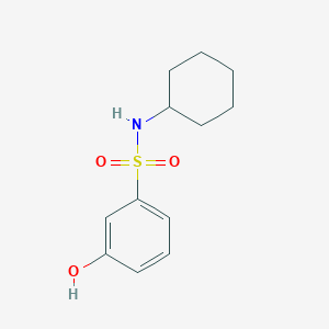 molecular formula C12H17NO3S B7843610 N-Cyclohexyl-3-hydroxybenzene-1-sulfonamide 