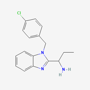 1-{1-[(4-chlorophenyl)methyl]-1H-1,3-benzodiazol-2-yl}propan-1-amine