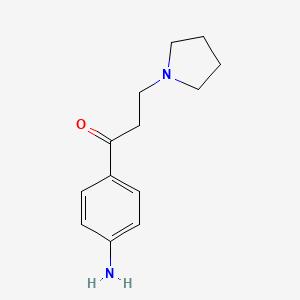 molecular formula C13H18N2O B7843668 1-(4-Aminophenyl)-3-(pyrrolidin-1-yl)propan-1-one 