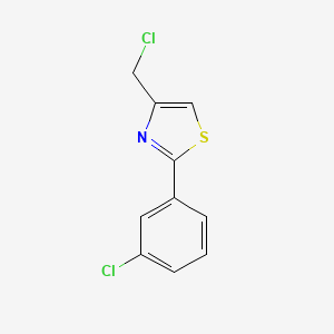 molecular formula C10H7Cl2NS B7843686 4-(Chloromethyl)-2-(3-chlorophenyl)-1,3-thiazole 