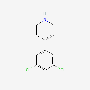 molecular formula C11H11Cl2N B7843699 4-(3,5-Dichlorophenyl)-1,2,3,6-tetrahydropyridine 