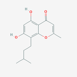 B078437 Chromone, 5,7-dihydroxy-8-isopentyl-2-methyl- CAS No. 13475-09-7