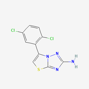molecular formula C10H6Cl2N4S B7843742 6-(2,5-Dichlorophenyl)-[1,3]thiazolo[3,2-b][1,2,4]triazol-2-amine 